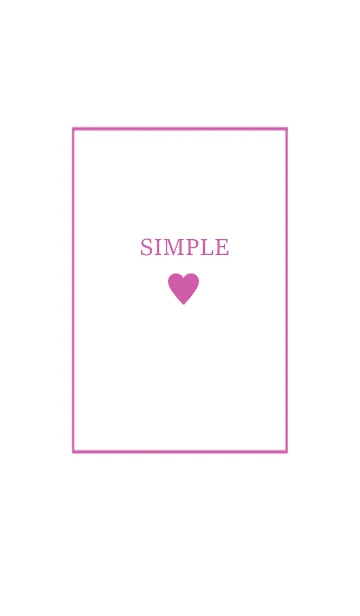 大人のシンプルハート =white pink=の着せ替えメイン画像