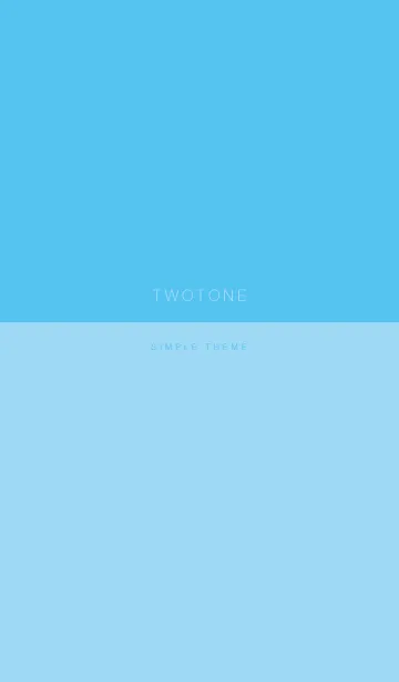 [LINE着せ替え] TWO TONE / Light Blue x Light Blueの画像1