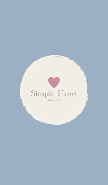 [LINE着せ替え] Simple Heart Blue -MEKYM- 4の画像1