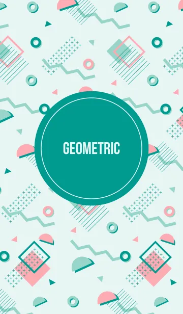 [LINE着せ替え] Geometric Clear Day Greenの画像1