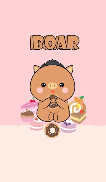 [LINE着せ替え] Sweet Boar Theme (jp)の画像1