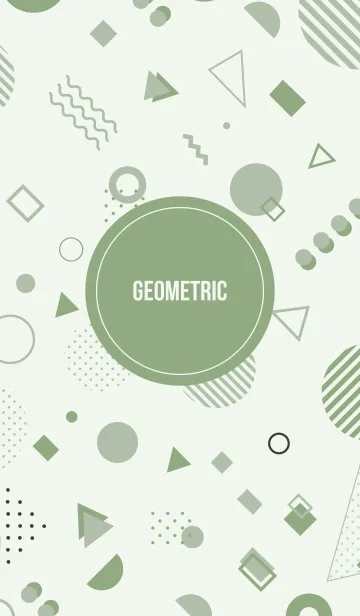 [LINE着せ替え] Geometric Mint Creamの画像1