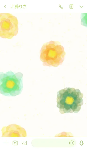 [LINE着せ替え] 水彩カラフルお花18の画像3