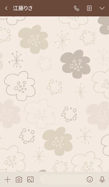 [LINE着せ替え] 手書きのお花くすみカラー8の画像3