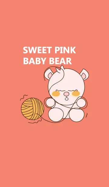 [LINE着せ替え] Sweet pink baby bear 36の画像1