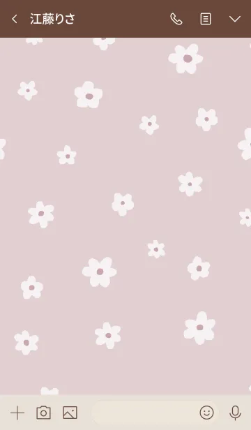 [LINE着せ替え] flower pattern / purple beigeの画像3