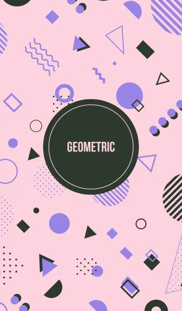 [LINE着せ替え] Geometric Mimi Pinkの画像1