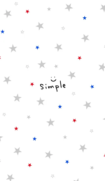 [LINE着せ替え] 星 白 スマイル3の画像1