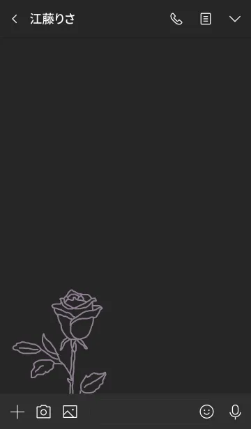 [LINE着せ替え] #flower* rose (black purple)の画像3