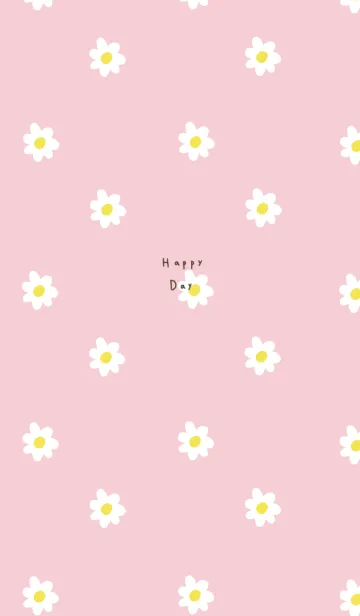 [LINE着せ替え] 可愛いピンクと白のお花。の画像1