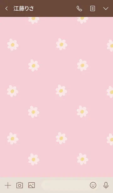 [LINE着せ替え] 可愛いピンクと白のお花。の画像3