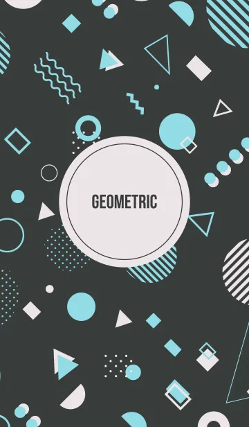 [LINE着せ替え] Geometric Black Olive Middle Blueの画像1