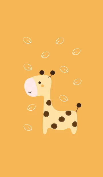 [LINE着せ替え] Cute giraffe (Crayon version) 6の画像1