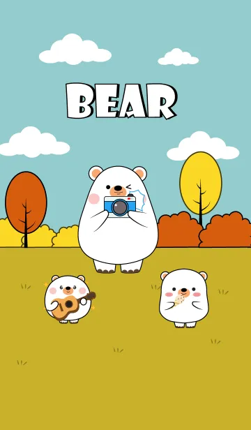 [LINE着せ替え] White Bear & KidsTheme (jp)の画像1