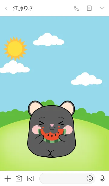 [LINE着せ替え] Fat Black Mouse Theme (jp)の画像3