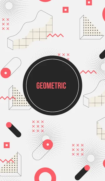 [LINE着せ替え] Geometric Perspective Watermelon Redの画像1