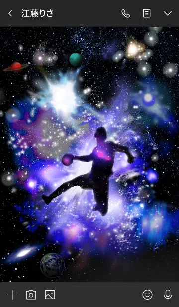 [LINE着せ替え] ハンドボール 宇宙 Space Handballの画像3