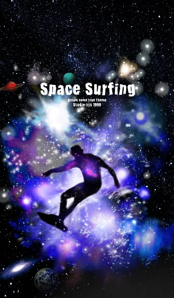 [LINE着せ替え] サーフィン 宇宙 Space Surfingの画像1