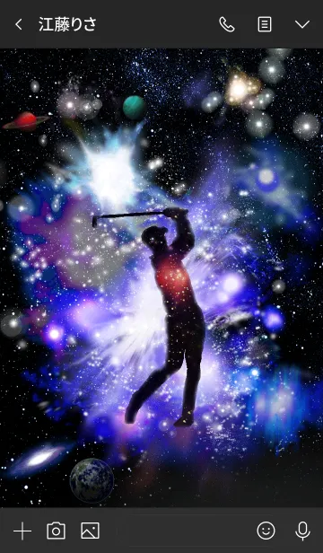 [LINE着せ替え] ゴルフ 宇宙 Space Golfの画像3