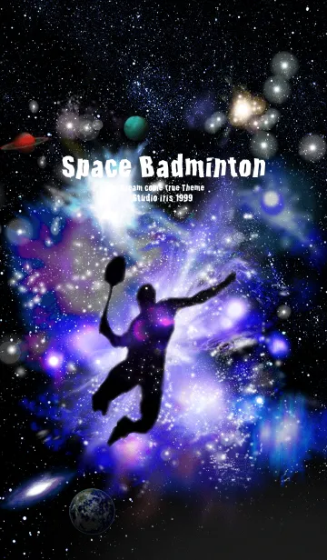 [LINE着せ替え] バドミントン 宇宙 Space Badmintonの画像1