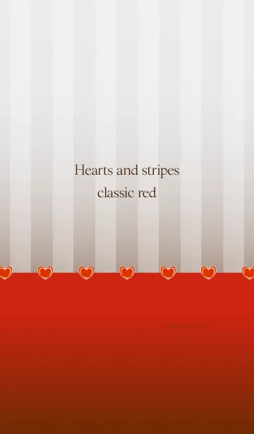 [LINE着せ替え] Hearts and stripes classic redの画像1