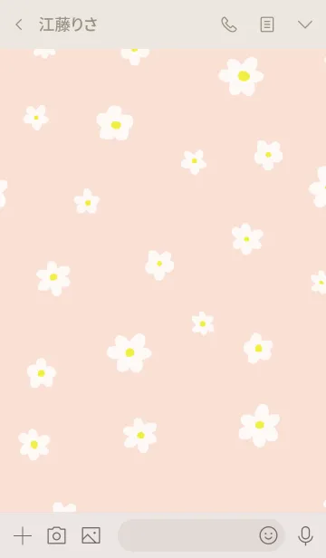 [LINE着せ替え] flower pattern / beige pinkの画像3