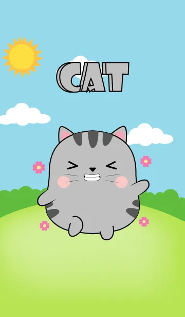 [LINE着せ替え] Fat Grey Cat Theme (jp)の画像1