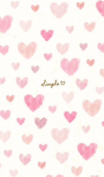 [LINE着せ替え] 水彩ハートシンプル30の画像1