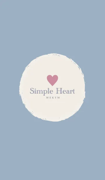 [LINE着せ替え] Simple Heart Blue -MEKYM- 5の画像1