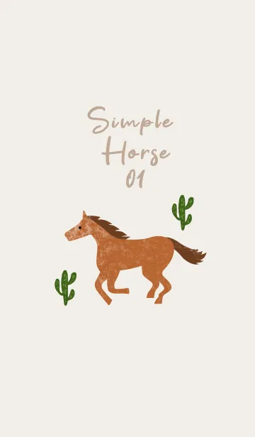 [LINE着せ替え] simple Horse_01の画像1