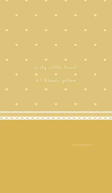 [LINE着せ替え] Girly Little Heart N.C blonde yellowの画像1