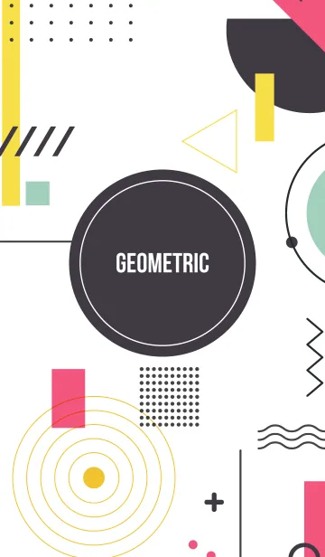 [LINE着せ替え] Geometric (White)の画像1