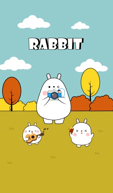 [LINE着せ替え] White Rabbit & KidsTheme (jp)の画像1