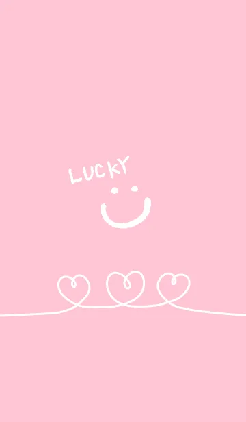 [LINE着せ替え] ハート三連ピンク15の画像1