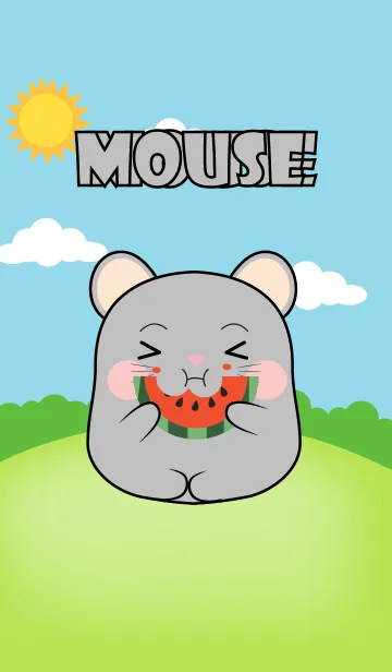 [LINE着せ替え] Fat Grey Mouse Theme (jp)の画像1