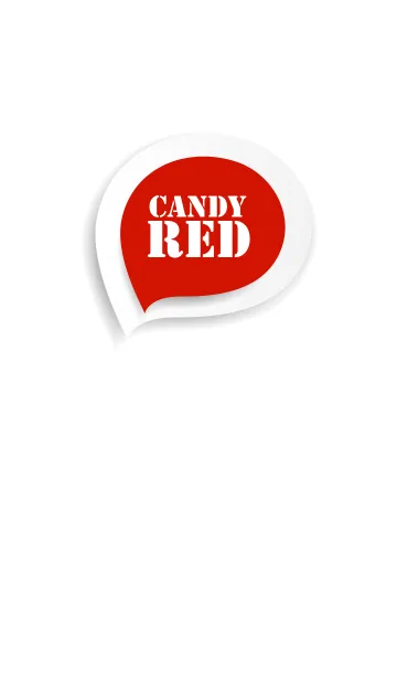 [LINE着せ替え] Candy Red Button In White (jp)の画像1