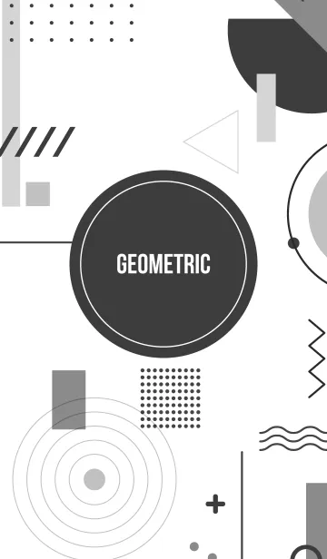 [LINE着せ替え] Geometric (Grayscale White) 2の画像1