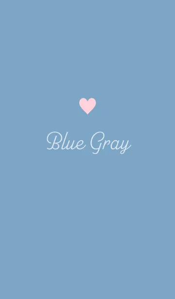 [LINE着せ替え] Blue Gray Heart Themeの画像1