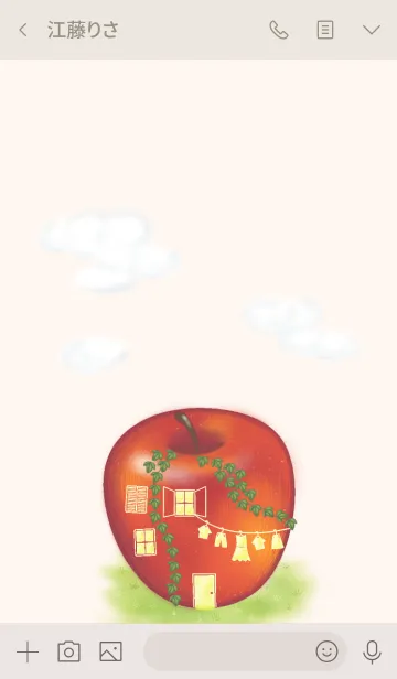 [LINE着せ替え] りんごのお家の着せ替えの画像3