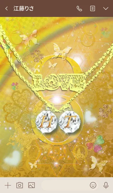 [LINE着せ替え] *H&T* イニシャル運気アップ！！無限ゴールドの画像3