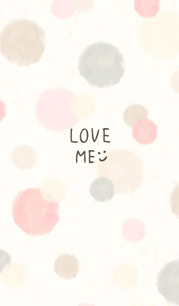 [LINE着せ替え] 丸 水彩 ピンク4の画像1