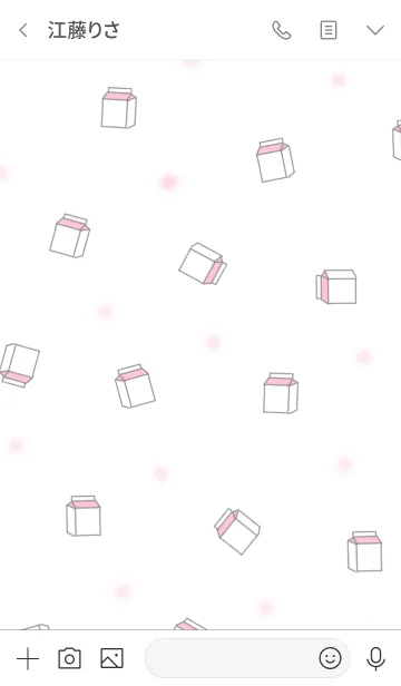 [LINE着せ替え] 韓国語着せかえ いちごmilkの画像3