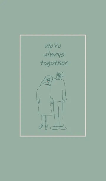 [LINE着せ替え] We're always together / dusty greenの画像1