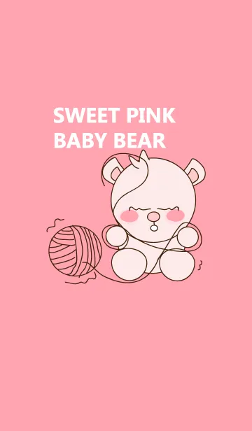 [LINE着せ替え] Sweet pink baby bear 38の画像1