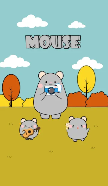 [LINE着せ替え] Grey Mouse & KidsTheme (jp)の画像1