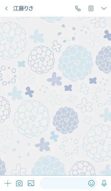 [LINE着せ替え] 大人お花模様11の画像3