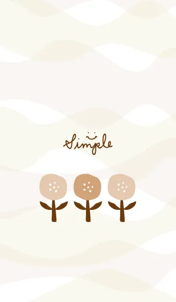 [LINE着せ替え] 3つの茶色い花 2の画像1