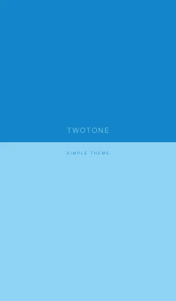 [LINE着せ替え] TWO TONE / Blue x Light Blueの画像1