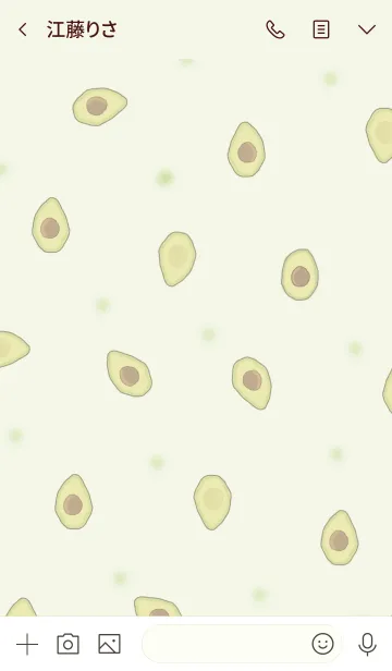 [LINE着せ替え] Avocado pattern / greenの画像3