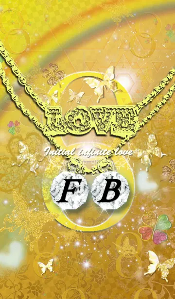 [LINE着せ替え] *F&B* イニシャル運気アップ！！無限ゴールドの画像1